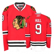 Reebok Chicago Blackhawks 9 Bobby Hull Premier Red Home Jersey