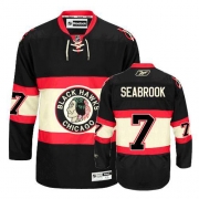 Reebok EDGE Chicago Blackhawks 7 Brent Seabrook Authentic Black New Third Jersey