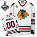 CCM Chicago Blackhawks 00 Clark Griswold White Throwback Premier With 2013 Stanley Cup Finals Jersey