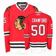 Reebok Chicago Blackhawks 50 Corey Crawford Red Premier Jersey