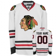Reebok EDGE Chicago Blackhawks Customized White Road Authentic Jersey