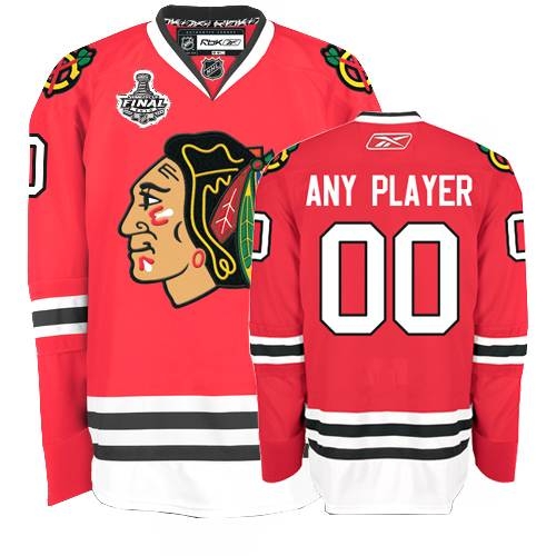 Reebok EDGE Chicago Blackhawks Customized Red Home Authentic Jersey