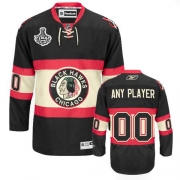 Reebok EDGE Chicago Blackhawks Customized Black New Third Authentic Jersey