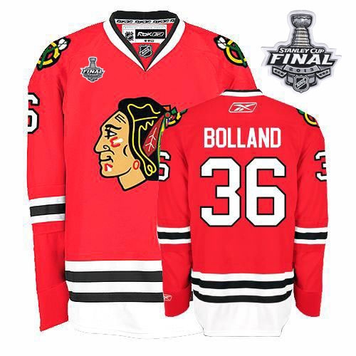 Reebok Chicago Blackhawks 36 Dave Bolland Premier Red Home With 2013 Stanley Cup Finals Jersey