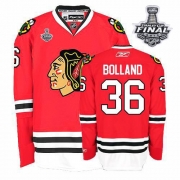 Reebok EDGE Chicago Blackhawks 36 Dave Bolland Authentic Red Home With 2013 Stanley Cup Finals Jersey