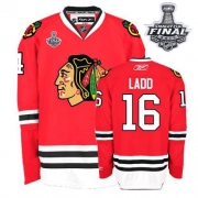Reebok EDGE Chicago Blackhawks 16 Andrew Ladd Authentic Red Home With 2013 Stanley Cup Finals Jersey