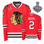 Reebok Chicago Blackhawks 2 Duncan Keith Premier Red Home With 2013 Stanley Cup Finals Jersey