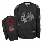 Reebok EDGE Chicago Blackhawks 2 Duncan Keith Black Accelerator Authentic Jersey