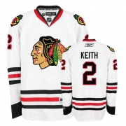 Youth Reebok EDGE Chicago Blackhawks 2 Duncan Keith Authentic White Jersey