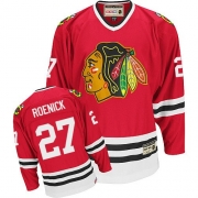 CCM Chicago Blackhawks 27 Jeremy Roenick Red Throwback Authentic Jersey