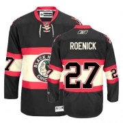 Reebok Chicago Blackhawks 27 Jeremy Roenick Premier Black New Third Jersey