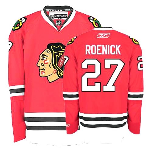 Reebok EDGE Chicago Blackhawks 27 Jeremy Roenick Authentic Red Home Jersey