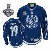 Reebok Chicago Blackhawks 19 Jonathan Toews Navy Blue 2012 Premier With 2013 Stanley Cup Finals Jersey