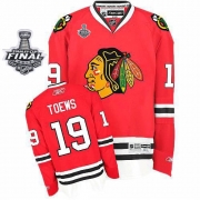 Youth Reebok Chicago Blackhawks 19 Jonathan Toews Premier Red Home With 2013 Stanley Cup Finals Jersey