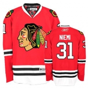 Youth Reebok EDGE Chicago Blackhawks 31 Antti Niemi Authentic Red Home Jersey