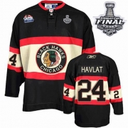 Reebok Chicago Blackhawks 24 Martin Havlat Premier Black New Third With 2013 Stanley Cup Finals Jersey