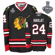 Reebok Chicago Blackhawks 24 Martin Havlat Premier Black With 2013 Stanley Cup Finals Jersey