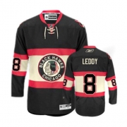 Reebok Chicago Blackhawks 8 Nick Leddy Black New Third Premier Jersey