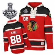 Old Time Hockey Chicago Blackhawks 88 Patrick Kane Red Sawyer Hooded Sweatshirt Premier With 2013 Stanley Cup Finals Jersey