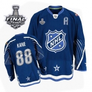 Reebok EDGE Chicago Blackhawks 88 Patrick Kane Authentic Dark Blue With 2013 Stanley Cup Finals Jersey