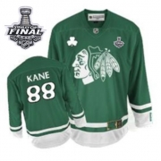 Youth Reebok Chicago Blackhawks 88 Patrick Kane Premier Green St Pattys Day With 2013 Stanley Cup Finals Jersey