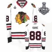 Youth Reebok Chicago Blackhawks 88 Patrick Kane Premier White With 2013 Stanley Cup Finals Jersey