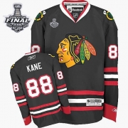 Youth Reebok Chicago Blackhawks 88 Patrick Kane Premier Black With 2013 Stanley Cup Finals Jersey