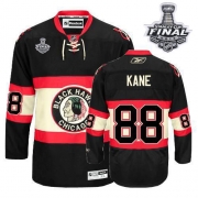 Reebok Chicago Blackhawks 88 Patrick Kane Premier Green With 2013 Stanley Cup Finals Jersey