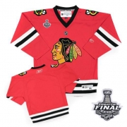 Youth Reebok Chicago Blackhawks Premier Blank Red With 2013 Stanley Cup Finals Jersey