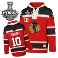 Old Time Hockey Chicago Blackhawks 10 Patrick Sharp Red Sawyer Hooded Sweatshirt Authentic With 2013 Stanley Cup Finals Jersey