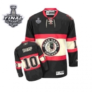 Youth Reebok Chicago Blackhawks 10 Patrick Sharp Premier Black New Third With 2013 Stanley Cup Finals Jersey