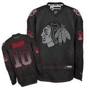 Reebok Chicago Blackhawks 10 Patrick Sharp Black Accelerator Premier Jersey