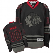 Reebok Chicago Blackhawks 10 Patrick Sharp Black Ice Premier Jersey