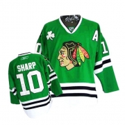Reebok Chicago Blackhawks 10 Patrick Sharp Premier Green Jersey