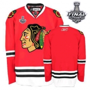 Reebok Chicago Blackhawks Premier Blank Red Home With 2013 Stanley Cup Finals Jersey