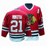 CCM Chicago Blackhawks 21 Stan Mikita Authentic Red Throwback Jersey