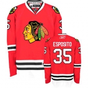 Reebok EDGE Chicago Blackhawks 35 Tony Esposito Authentic Red Home Jersey