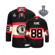 Reebok EDGE Chicago Blackhawks 88 Patrick Kane Authentic Black New Third With 2013 Stanley Cup Finals Jersey