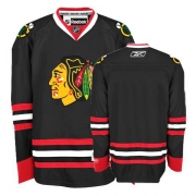 Reebok Chicago Blackhawks Premier Blank Black Jersey
